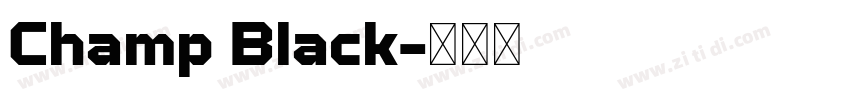 Champ Black字体转换